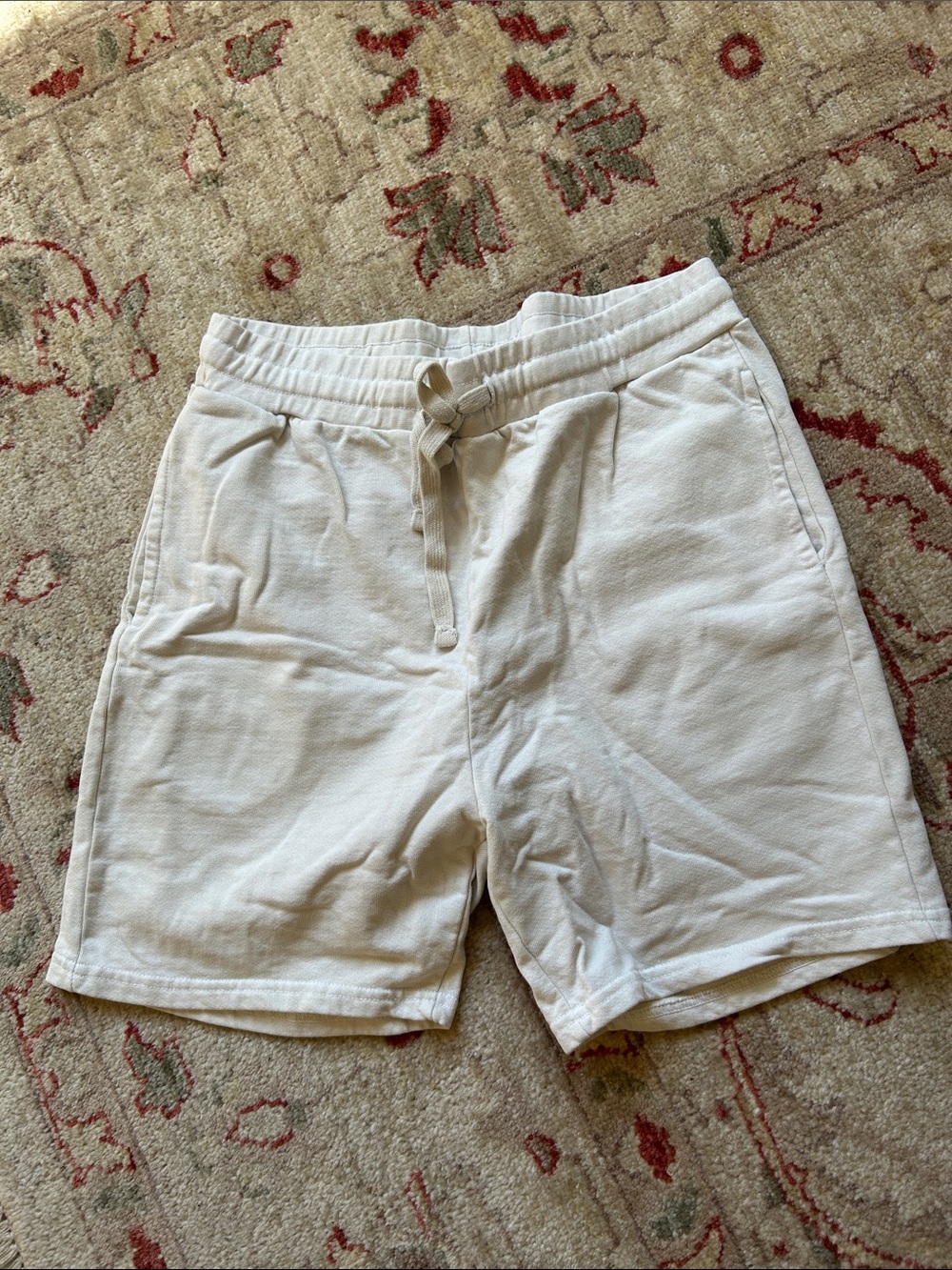 TALENTLESS Off-White Everyday Drawstring Athletic Sweat Shorts